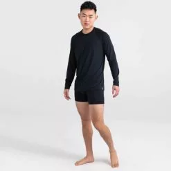 Men's SAXX Roast Master Mid-Weight Long Sleeve Crew Shirt -Chubbies Store mens saxx long sleeve roast master midweight crew shirt sxlc382 blk black lifestyle 57127.1667509128