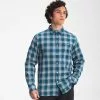 Men's The North Face Hayden Pass 2.0 Button Down Shirt -Chubbies Store mens the north face hayden pass 2 button down shirt nf0a55u8 2my monterey blue front 54704.1632247269