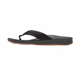 Reef Brazil Men's Reef Leather Ortho-Coast Flip Flops -Chubbies Store reef mens leather ortho bounce coast flip flop 3ykr bkb black side 20284.1602691343