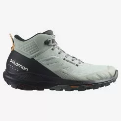 SALOMON USA Men's Salomon Outpule Mid Gore Tex Hiking Boot -Chubbies Store salomon mens m outpulse mid gtx l41588900 wironblk wrought iron black vibrant orange sid 29423.1681923804