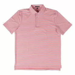 SOUTHERN POINT CO. Men's Southern Point Caddie Stripe Performance Polo - Red White Blue