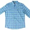SOUTHERN POINT CO. Men's Southern Point Hadley Stretch Button Down - Topsail Plaid -Chubbies Store southern point mens m hadley stretch button down hs 43 topsail topsail plaid main 18843.1685026453