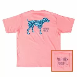 SOUTHERN POINT CO. Men's Southern Point Water Camo Greyton Tee - Flamingo