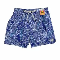 Men's Vintage Havana Endless Summer Swim Shorts-Leaf