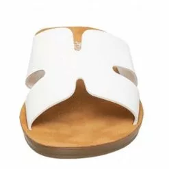 Women's Antelope Bliss Corner Sandal -Chubbies Store womens antelope bliss corner slide T17 white front 99189.1642173871