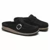 Women's Birkenstock Buckley Suede Leather Clog - Black -Chubbies Store womens birkenstock buckley clog 1017826 black 99037.1624379318