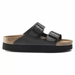 Women's Birkenstock Papillio Arizona Platform - Black -Chubbies Store womens birkenstock papillio arizona platform 1018520 black side 94795.1625662370