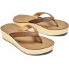 Women's Olukai Mala'e Wedge Sandals -Chubbies Store womens olukai malae wedge sandals 20465 34GS tan golden sand 68590.1646429472