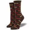 Women's Socksmith Nom Nom Nom Socks -Chubbies Store womens socksmith nom nom nom socks WNC2416 brown 16445.1642798595