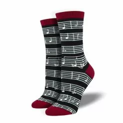 Women's SockSmith Sheet Music Socks - Black