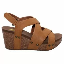Front Page -Chubbies Store womens volatile tory TORY wedge sandal tan side 88893.1652971991