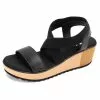 Women's Yellow Box Maldive Wedge Sandal -Chubbies Store yellowbox womens maldive wedge sandal black main 76056.1679514841