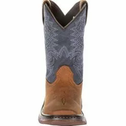 Youth Rocky Original Flex Western Boot -Chubbies Store youth rocky boots ride flex western boot RKW0255Y DENMBRWN denim brown front 80741.1633128811
